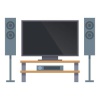 home-theater-icon-cartoon-audio-cd-center-vector